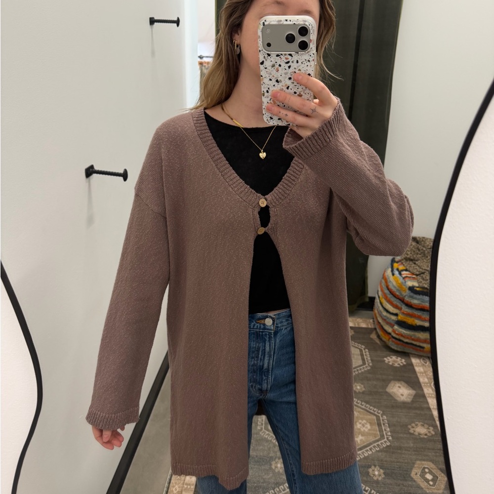 By Together Mauve Cardigan Sweater